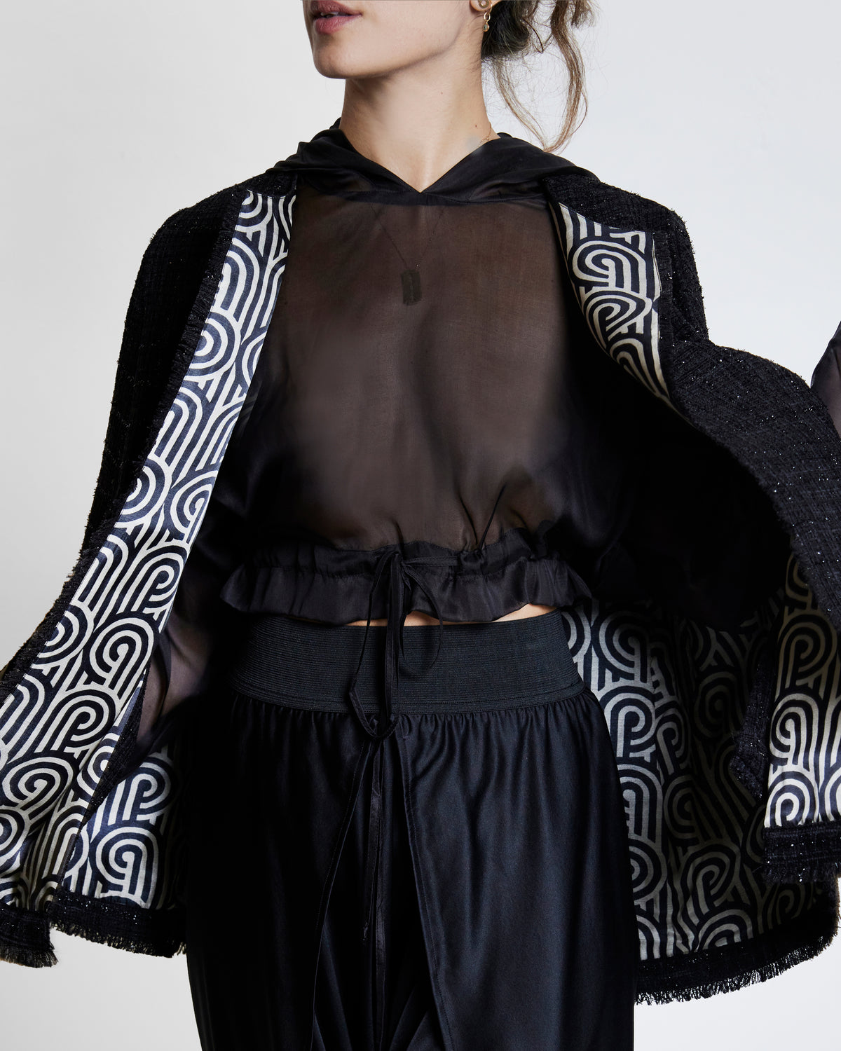 Modern Blazer - Silver Printed