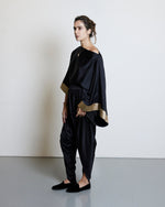 Silk Kimono Blouse - Black