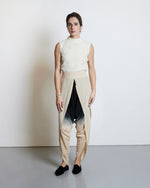 Ombre Silk Draped Pants - Beige