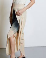 Ombre Silk Draped Pants - Black