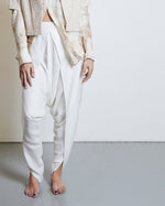 Silk Draped Pants - Black