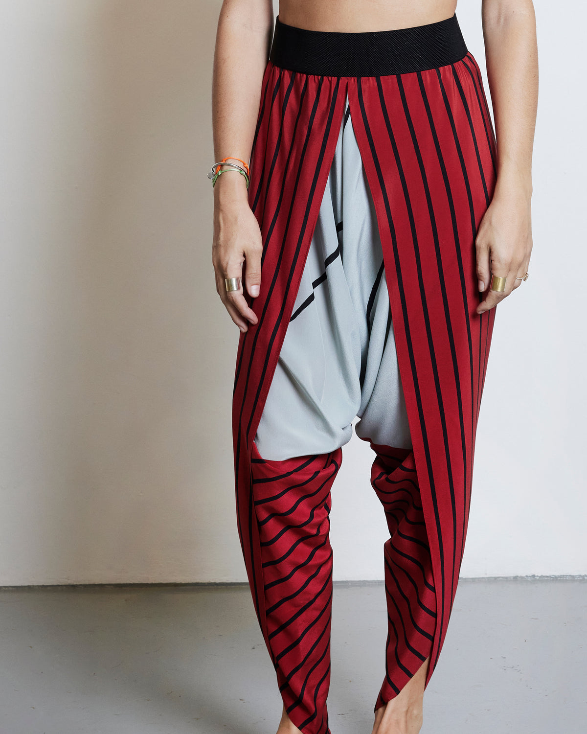 Printed Draped Pants