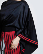 Silk Kimono Blouse - Black/Red