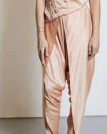 Silk Draped Pants - Nude